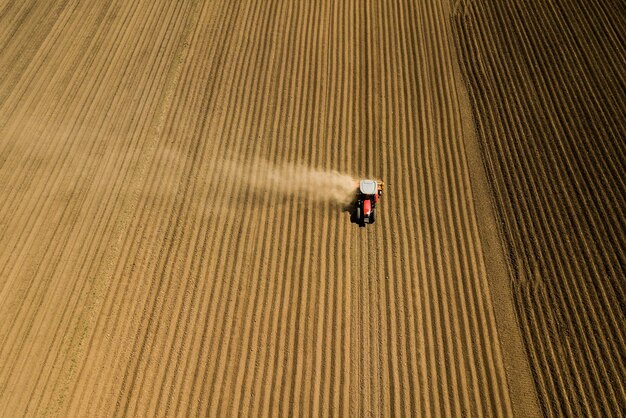 High angle view of man working