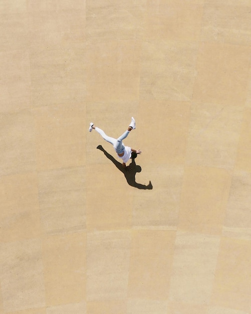 Photo high angle view of man