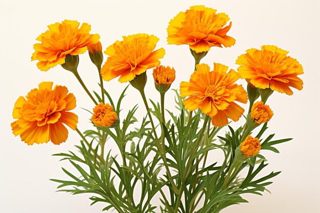 Photo high angle view of marigold flowers