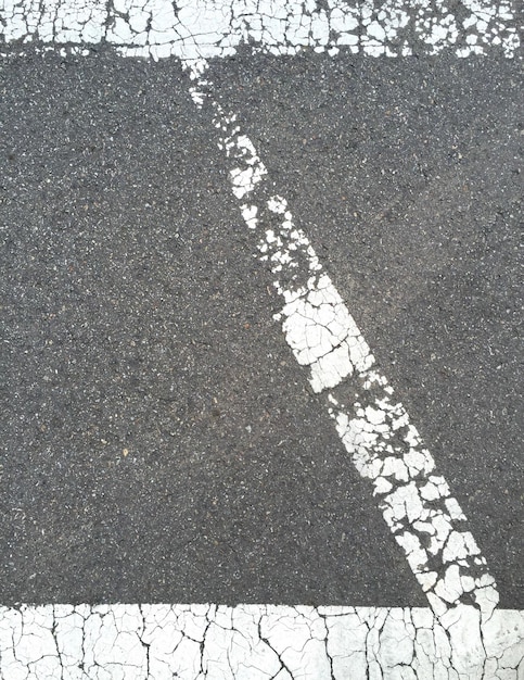 Photo high angle view of marking on road