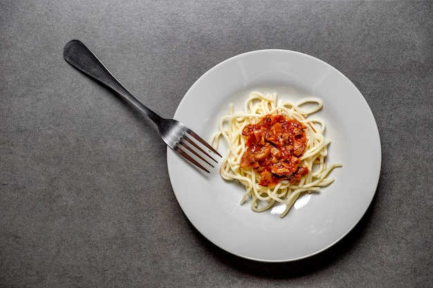 Photo high angle view of meal served in plate