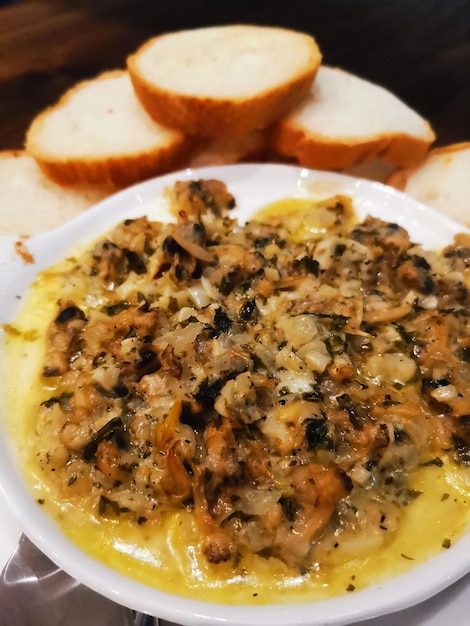 Photo high angle view of meal served in plate