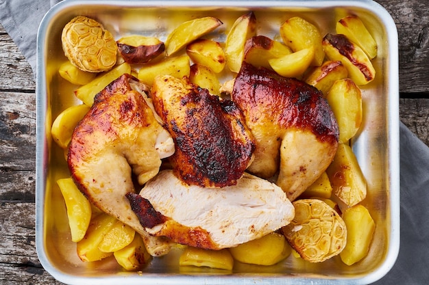 high angle view of meal served in plate