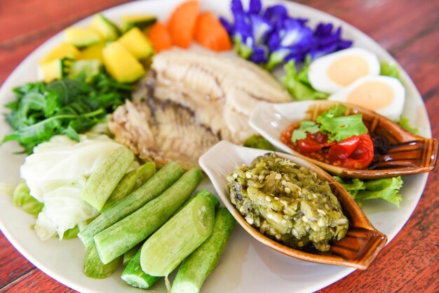 High angle view of meal served in plate