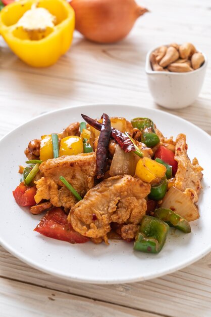 High angle view of meal served on table