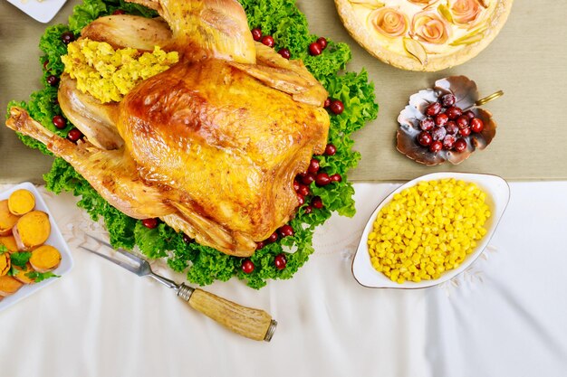 High angle view of meal served on table