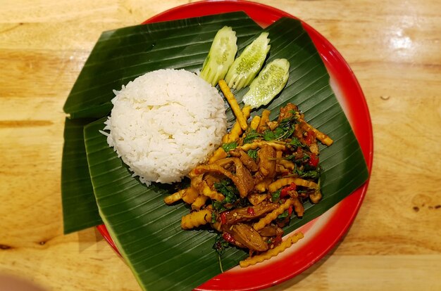 Photo high angle view of meal served on table