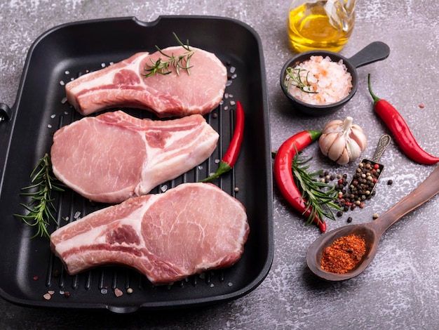 High angle view of meat on barbecue grill