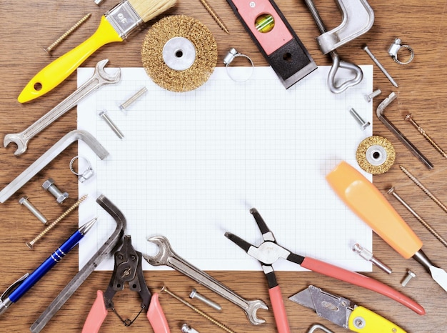high angle view of messy table