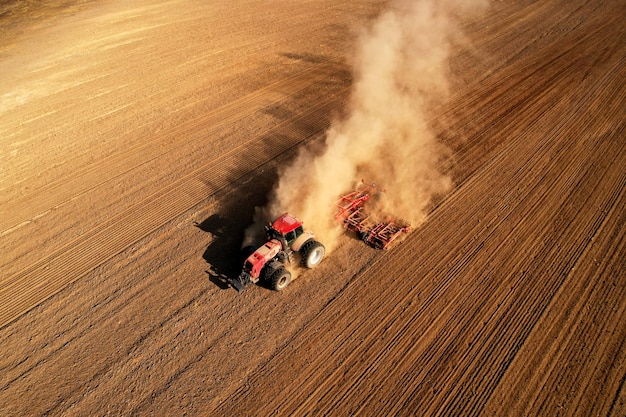 High angle view of motorcycle on field