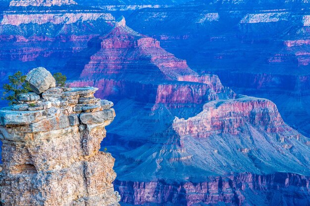 Photo high angle view of mountains and valley