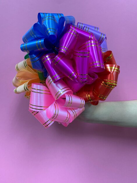 High angle view of multi colored bottles on table