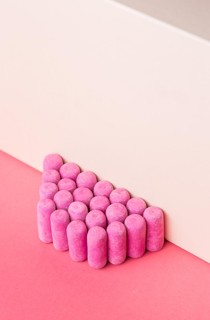high angle view of multi colored candies on table