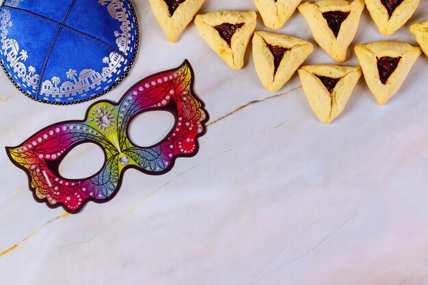 High angle view of multi colored candies on table