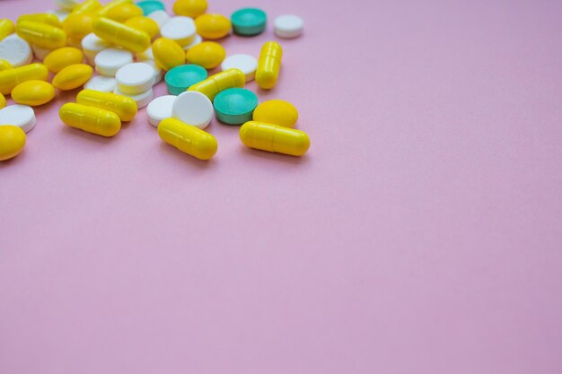 High angle view of multi colored candies on table