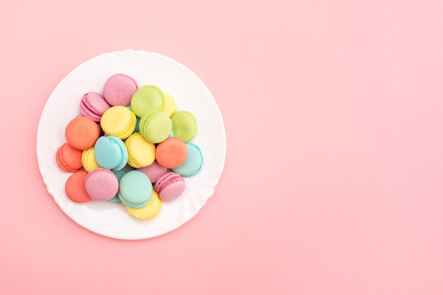 High angle view of multi colored candies