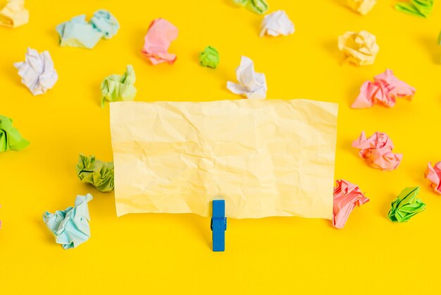 High angle view of multi colored paper on table