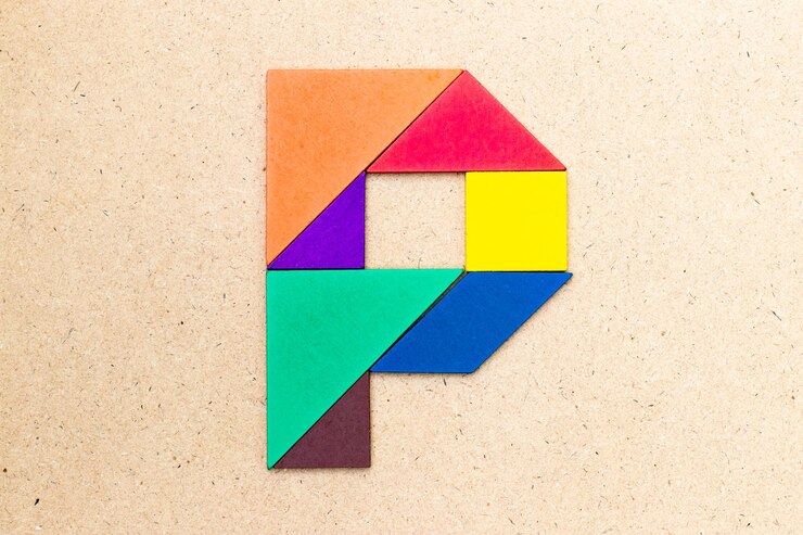 Photo high angle view of multi colored toy on wood