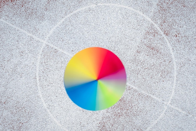 high angle view of multi colored umbrella