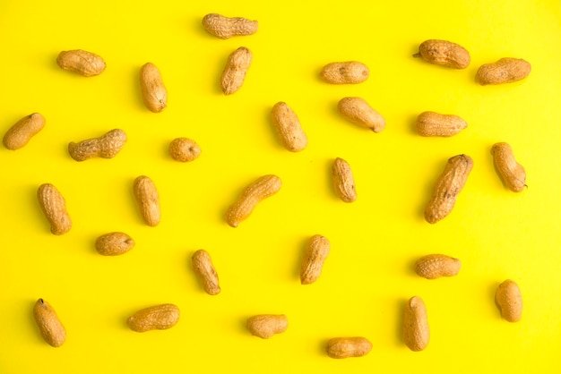 High angle view of nut - food on table