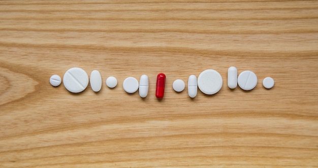 High angle view of objects on table