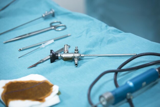 High angle view of objects on table