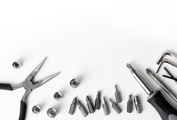 Photo high angle view of objects over white background
