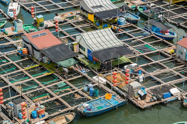 写真 船の高角度の視界