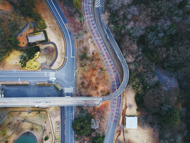 写真 都市の橋の高角度の景色