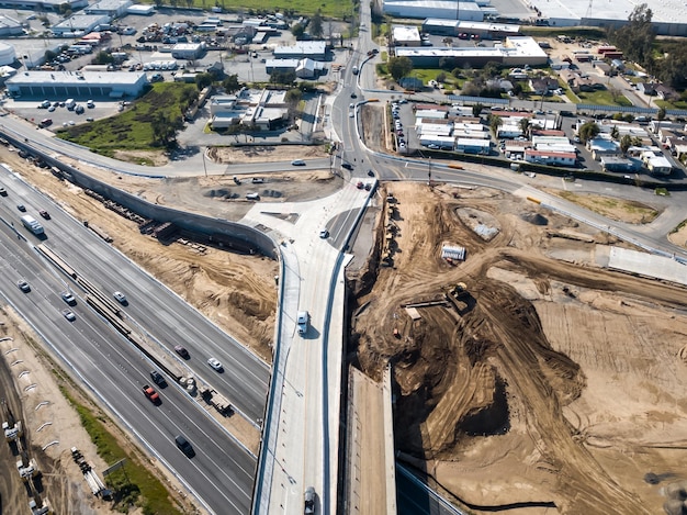 写真 都市の道路上の車の高角度のビュー