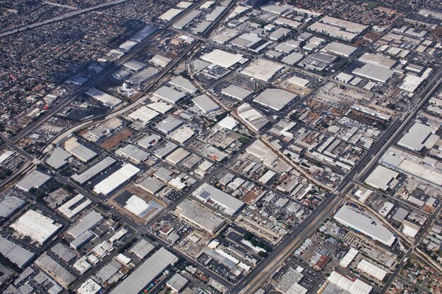 写真 都市の建物の高角度の眺め