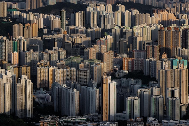 写真 都市風景の高角度の眺め