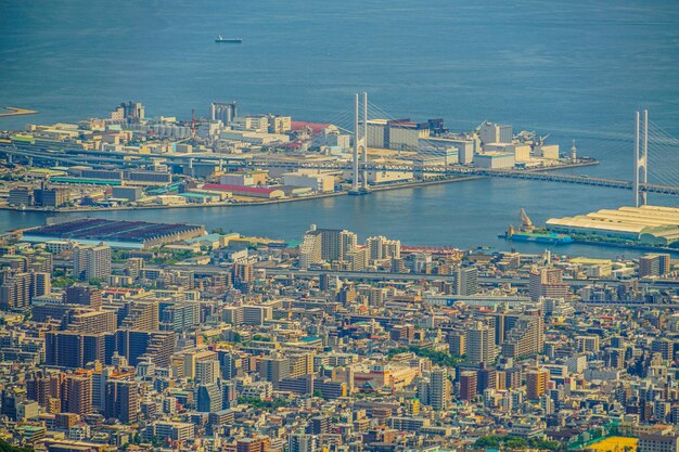 写真 都市風景の高角度の眺め