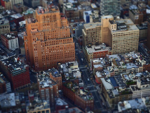 写真 都市風景の高角度の眺め