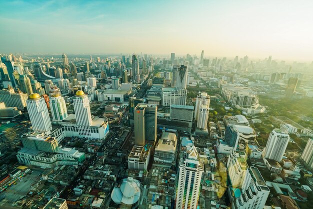 写真 都市風景の高角度の眺め