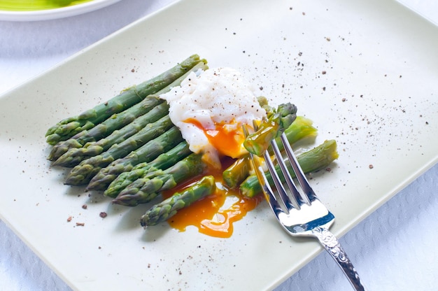 写真 皿の中の食料の高角度の視点