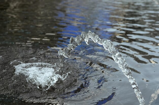 写真 凍った水の高角度の景色