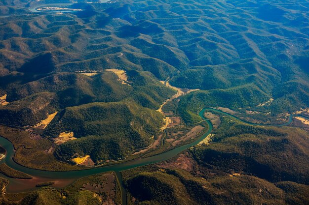 写真 土地の高角度の視界