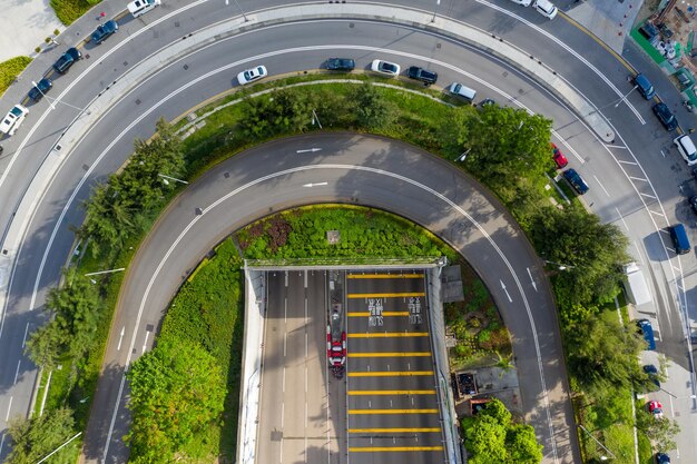 写真 近代的な建物の高角度の視点