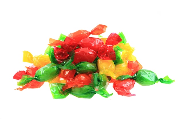 사진 색 배경 에 대 한 다채로운 사탕 의 높은 각도 뷰