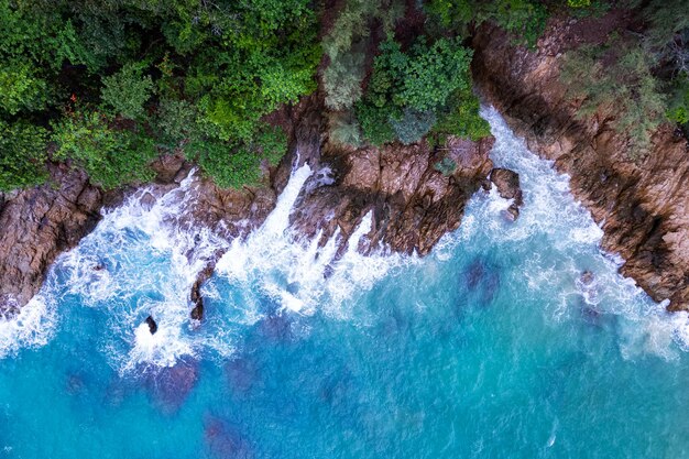 写真 海の高角度の景色