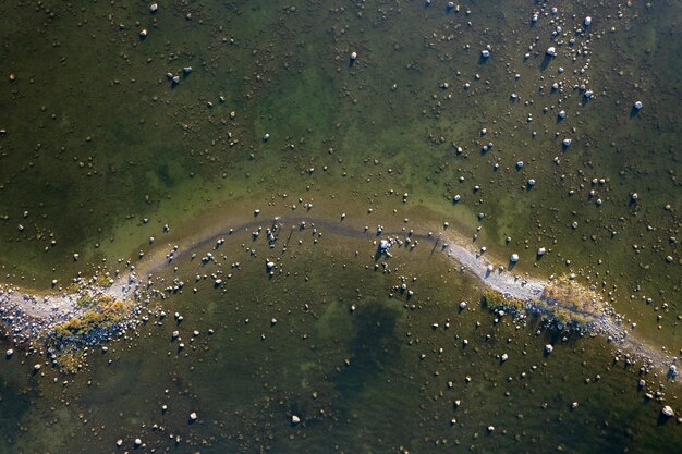 Фото Высокоугольный вид на море