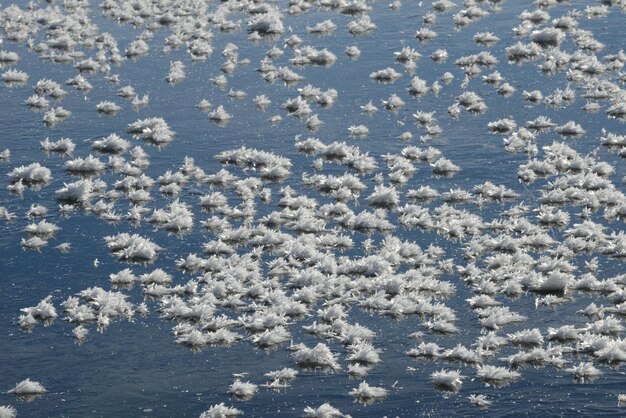 写真 陸上の雪の高角度の景色