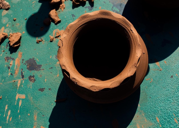 High angle view of old rusty metal