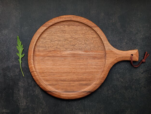 High angle view of old wooden table