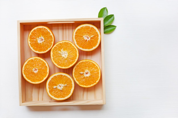 High angle view of orange fruit against white background