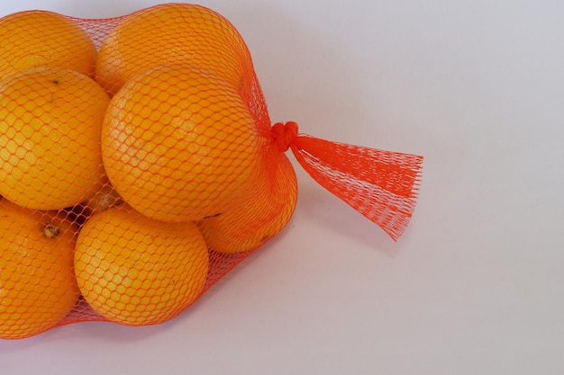 High angle view of orange fruits on table