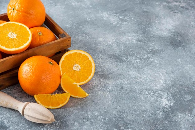 High angle view of orange fruits