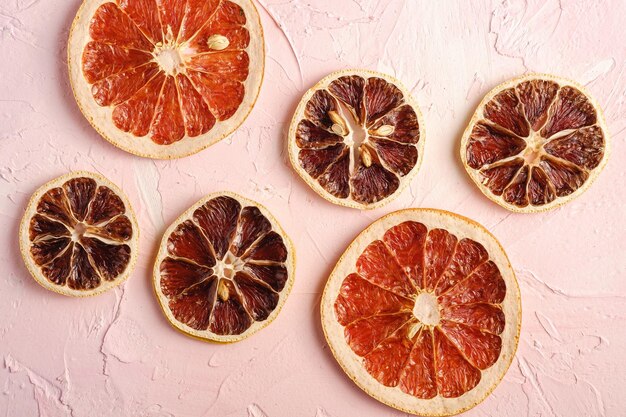 Photo high angle view of orange slices