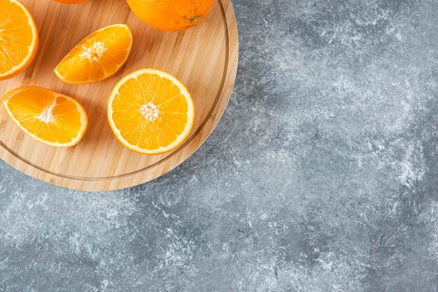 High angle view of orange on table